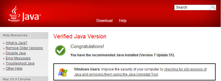 Download Java 7 Update 51 Mac